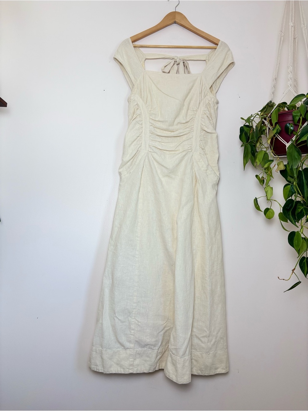 Free People Cartagena Cotton-Linen Dress In Ivory - Picture 3 of 11